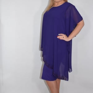 Rochie mov Singrid cu aplicatii de strasuri - Img 6