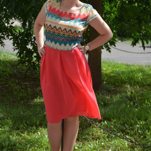 Rochie rafinata de vara, model casual-elegant, design multicolor - Img 4