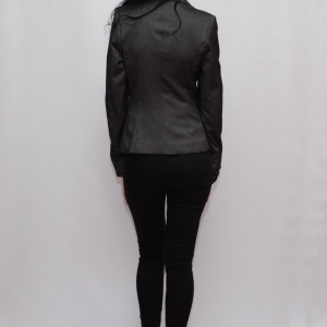 Sacou modern, tineresc, cu dungi sau simplu, de culoare negru, gri - Img 5