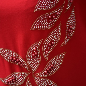 Bluza eleganta cu aplicatii deosebite Dakota,nuanta de rosu - Img 2