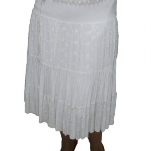 Fusta chic, sofisticata, midi, modele diferite, nuante de alb, negru - Img 1