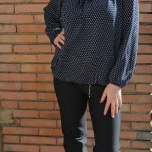 Pantalon comod de zi cu buzunare in spate, gri inchis, masura mare - Img 2