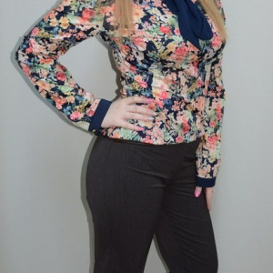 Pantalon lung , de culoare maro, cu un design clasic - Img 7