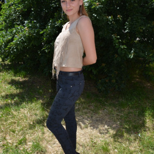 Pantalon lung de primavara-vara, bleumarin cu flori negre - Img 3