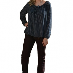 Pantalon modern culoare marsala, model tineresc, masura mare - Img 1