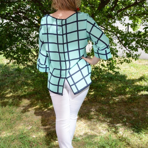 Pantalon modern de primavara-vara, masura mare, nuanta alba - Img 7