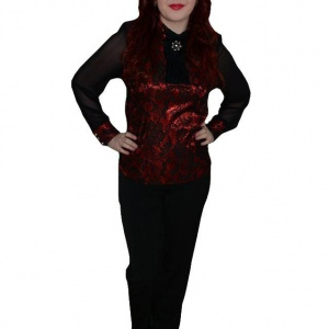 Pantalon modern negru, design discret in jurul buzunarelor - Img 1