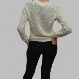Pantalon negru cu croi tip pana si usor imblanit, ideal de iarna - Img 4