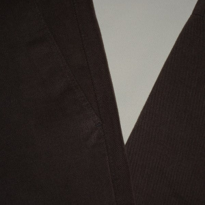 Pantalon simplu, clasic, de culoare maro, din material de bumbac - Img 2
