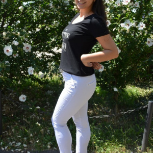 Pantaloni Ximena lungi,nuanta de alb - Img 3