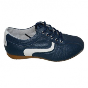 Pantof confortabil de culoare bleumarin cu dunga decorativa