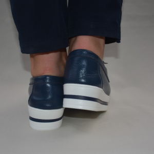 Pantof de primavara, toamna, tip mocasin, culoare bleumarin - Img 5