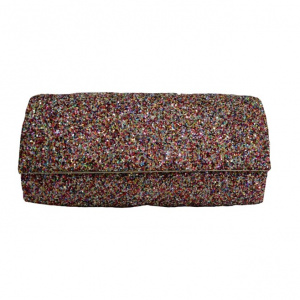 Poseta clasica de seara, nuanta multicolora, cu design deosebit