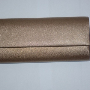 Poseta eleganta, de culoare aurie, cu design rafinat imprimat - Img 2