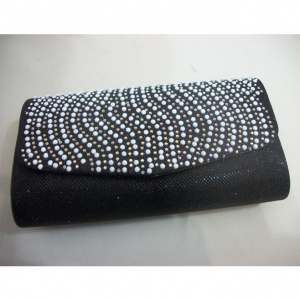 Poseta shic, cu perle mici decorative si strass-uri - Img 7