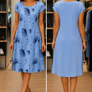 Rochie casual nuanta de albastru, perfectă pentru zilele de vară - Img 2