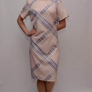 Rochie comoda cu maneca scurta si design de buline colorate - Img 6