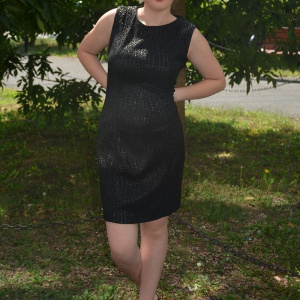 Rochie cu un croi simplu, neagra, mini - Img 5