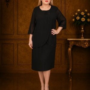 Rochie de ocazie neagra cu strasuri fine in fata