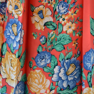 Rochie de primavara-vara, cu un imprimeu floral pe diferite fundaluri - Img 7
