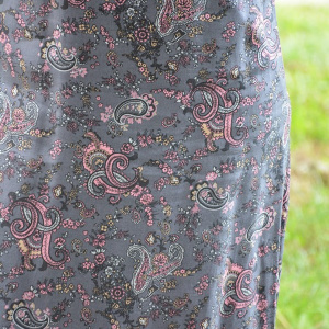 Rochie de primavara-vara, imprimeu oceanic, nuante de gri-roz - Img 6