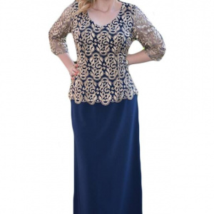 Rochie de seara, disponibila in marimi mari si nuanta de bleumarin