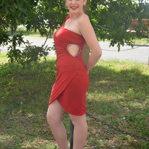Rochie de seara indrazneata, scurta, pe un umar, de culoare rosie - Img 3