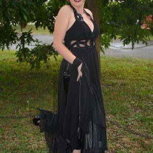 Rochie de seara, lunga, model special, design aparte, pe negru - Img 4