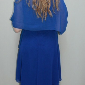 Rochie deosebita, nuanta de albastru, design interesant in talie - Img 5