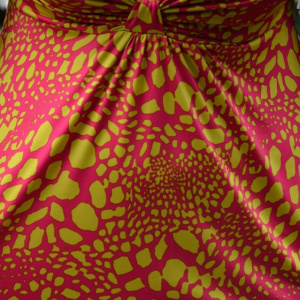 Rochie Eleonor, imprimeu molecular, nuanta de fuchsia - Img 6