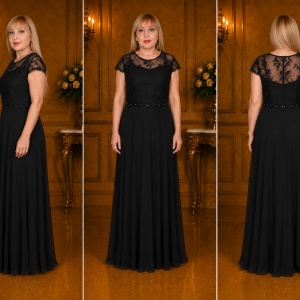 Rochie Jazmine din dantela nuanat de negru - Img 3