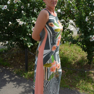 Rochie lunga de zi ,culoare multicolor - Img 5