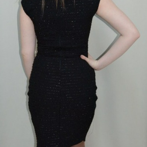 Rochie neagra, design interesant cu sclipici aplicat - Img 5