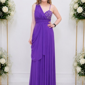 Rochie rafinata cu aspect de stil grecesc, culoare mov deschis