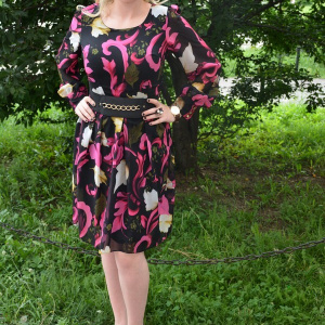 Rochie rafinata ,multicolora cu centura neagra - Img 2