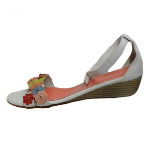 Sanda tinereasca cu talpa joasa, design de floricele multicolore - Img 1