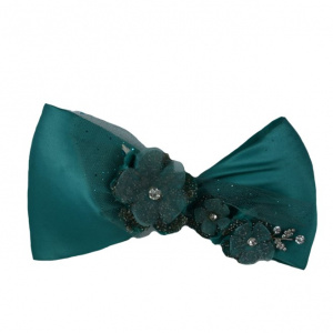 Accesorii pentru ocazie, tip fundita, de culoare negru, turcoaz - Img 1