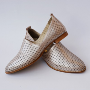Balerin trendy din piele naturala moale , nuanta de plamaniu - Img 4