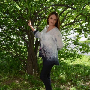 Bluza chic cu aspect asimetric si imprimeu deosebit multicolor - Img 4