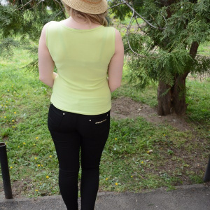 Bluza verde deschis, din material elastic cu model imprimat - Img 7