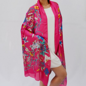 Esarfa cu model deosebit de culoare multicolora - Img 3