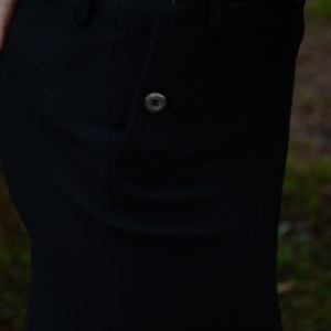 Fusta casual, de culoare neagra, model scurt cu slit in fata - Img 4