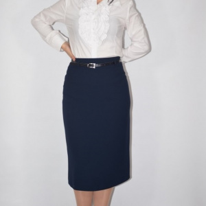 Fusta Heunice dreapta,model simplu ,nuanta de bleumarin - Img 2