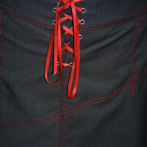 Fusta in tendinte, de culoare gri, imprimeu geometric - Img 3