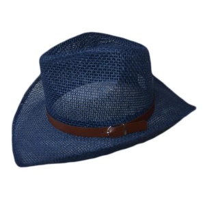 Palarie fashion, model trilby, bleumarin sau neagra, de vara - Img 6