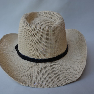 Palarie trilby din material subtire cu aerisire buna, alb, bej, crem - Img 2