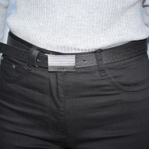 Pantalon dama Deliah cu insertii de strasuri pe picior,negru - Img 6