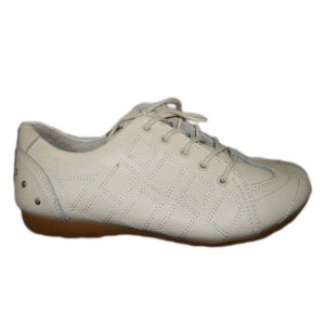 Pantof modern, talpa joasa, din piele naturala, design cusaturi, bej