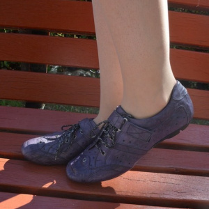 Pantof practic de sport, de culoare mov, cu talpa joasa, flexibila - Img 3