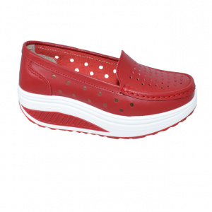 Pantofi casual perforati din talpa ortopedica ,rosu